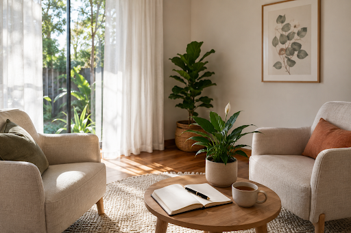 Calm Therapy Room With Natural Light
